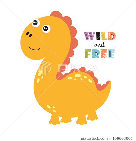 card for kids with little dinosaur 109603005