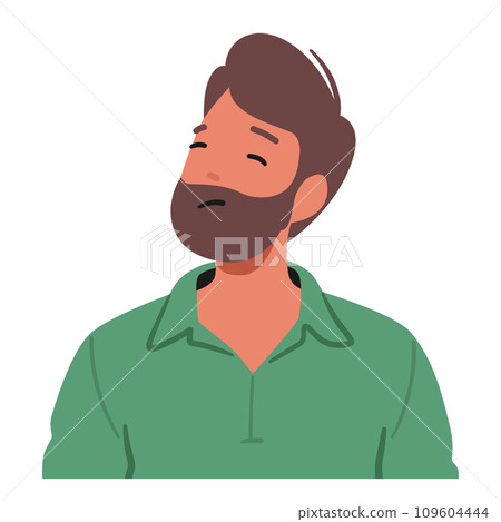 Man Wears An Offended Expression, Eyebrows Furrowed, Lips Downturned, As His Eyes Convey Displeasure 109604444