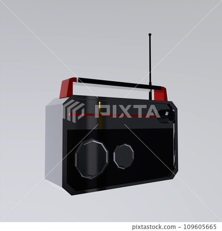 Radio isolated on white background Radio isolated on white background 109605665