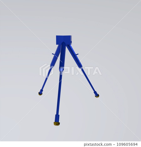 Blue Tripod isolated on white background 109605694