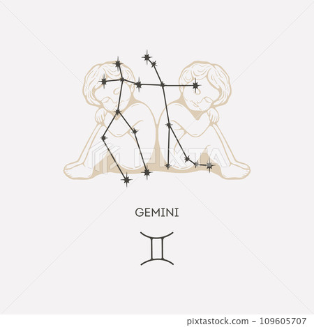 Gemini constellation vector illustration Gemini constellation vector illustration 109605707