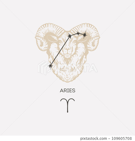 Aries constellation vector illustration 109605708