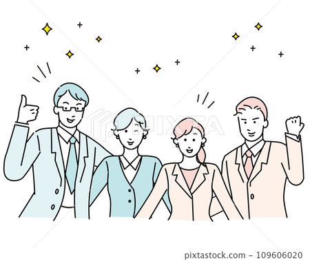 男人和女人做拳頭泵-上半身-商務男女圖標-簡單向量插畫素材 男人和女人做拳頭泵-上半身-商務男女圖標-簡單向量插畫素材 109606020