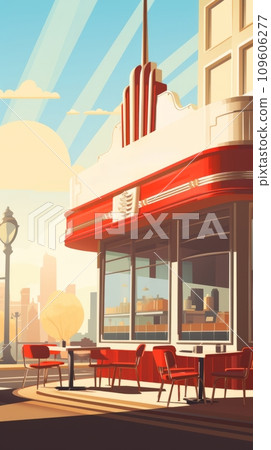Classic American retro cafe 109606277