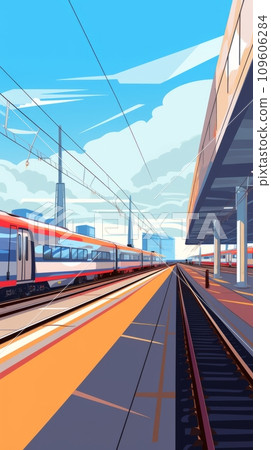 Modern train station without people Modern train station without people 109606284