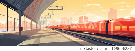 Modern train station without people 109606287