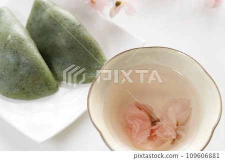 櫻花茶草持櫻花 櫻花茶草持櫻花 109606881