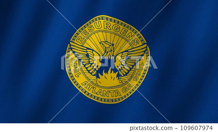 Flag of Atlanta, Georgia images, Atlanta, Georgia flag waving in the wind Flag of Atlanta, Georgia images, Atlanta, Georgia flag waving in the wind 109607974