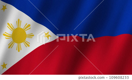Flag of Philippines images. Philippines flag waving in the wind 109608233