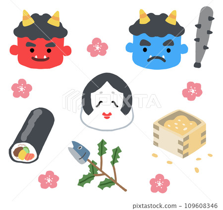 可愛節分插畫集（無主線） 109608346