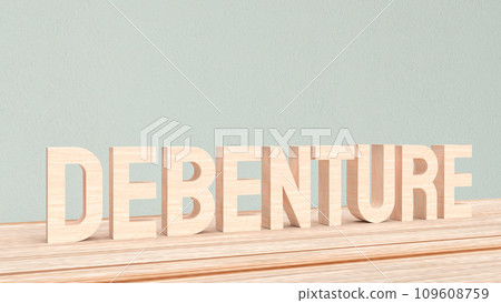 The Debenture text for Business concept 3d rendering. 109608759