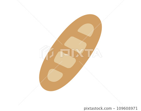 Illustration of french bread icon Illustration of french bread icon 109608971