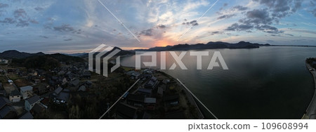 San'in Kaigan National Park Beautiful evening view of Kumihama Bay San'in Kaigan National Park Beautiful evening view of Kumihama Bay 109608994