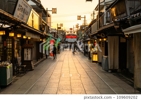 [東京]柴又帝釋天參道，昭和復古街景的黃昏 109609202
