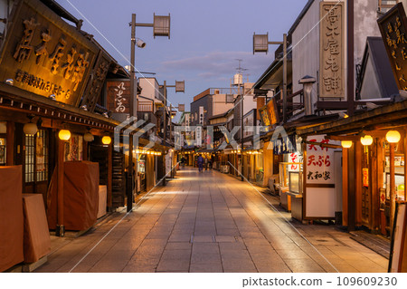 [東京]柴又帝釋天參道，昭和復古街景的黃昏 109609230