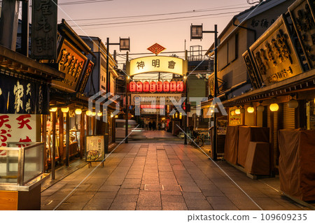 [東京]柴又帝釋天參道，昭和復古街景的黃昏 109609235