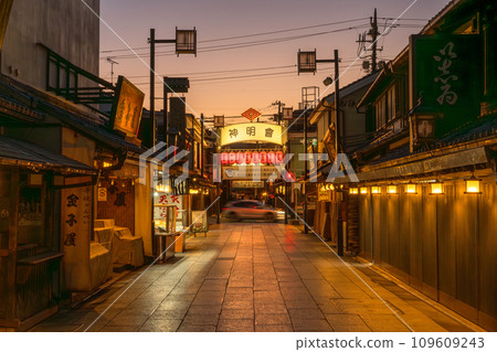[東京]柴又帝釋天參道，昭和復古街景的黃昏 109609243