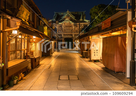 [東京]柴又帝釋天參道/昭與復古街景夜景 109609294