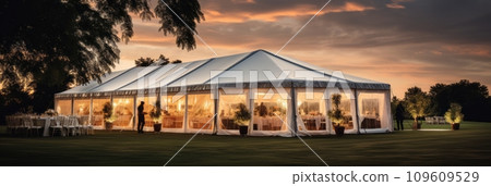 AI-generated content. Outdoor wedding tent 109609529