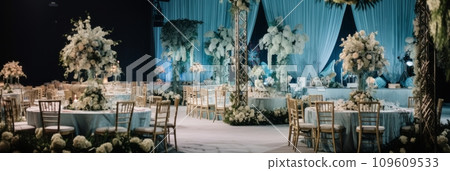 AI-generated content. Beautiful wedding banquet hall 109609533