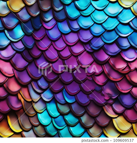 AI-generated content. Seamless pattern with fairy fish scales 109609537