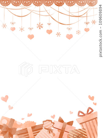 Background of hearts and presents inspired by Valentine's Day 109609894