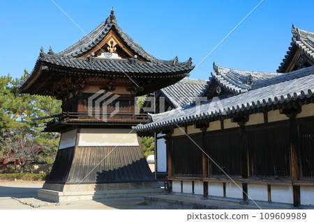 World Heritage Site, Headquarters of the Shotoku Sect, Horyuji Temple Toin Garan, National Treasure, Bell Tower World Heritage Site, Headquarters of the Shotoku Sect, Horyuji Temple Toin Garan, National Treasure, Bell Tower 109609989