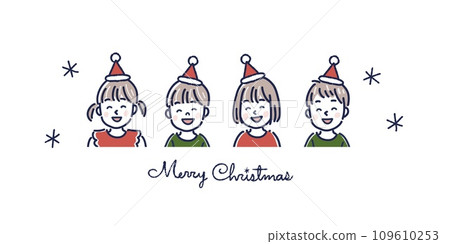 Christmas children illustration material 109610253