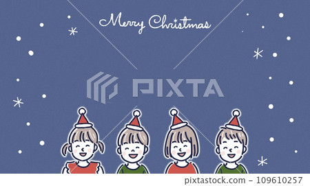 Christmas children illustration material Christmas children illustration material 109610257