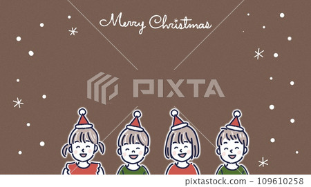 Christmas children illustration material 109610258