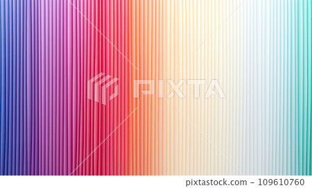 Background of vertical striped pattern of folded colored paper "AI generated image" 109610760