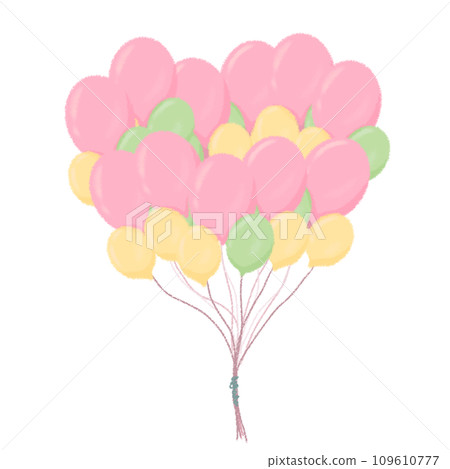 大束氣球蠟筆觸控圖 109610777