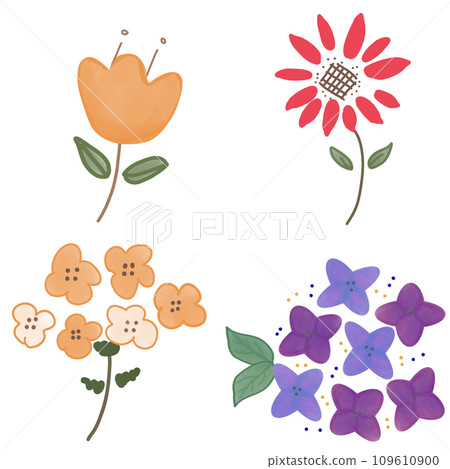 set of beautiful flowers set of beautiful flowers 109610900