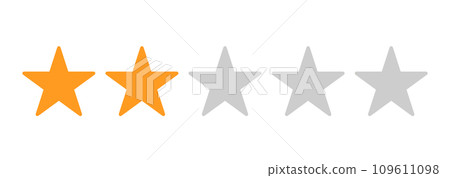 簡單的橙色兩顆星標記 109611098