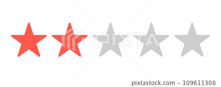 簡單的紅色兩星標記 109611308