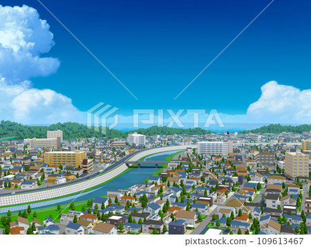 住宅區CG BG 城市景觀景觀城市背景 住宅區CG BG 城市景觀景觀城市背景 109613467