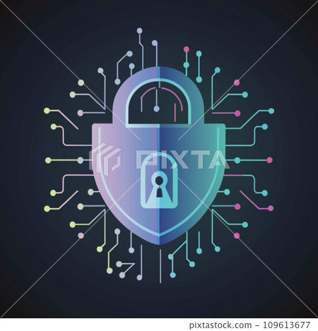 Cybersecurity Lock Vector Cybersecurity Lock Vector 109613677