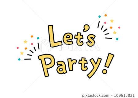 Illustration of cute characters for Let's Party 109613821
