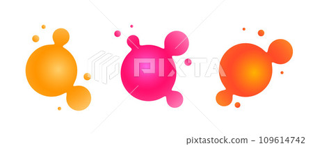 Abstract sphere bubble collection. Gradient liquid metaball set. Colorful amoeba blotches, drops or blobs pack. Morphing design elements for label, sticker, banner, collage, poster. Vector bundle Abstract sphere bubble collection. Gradient liquid metaball set. Colorful amoeba blotches, drops or blobs pack. Morphing design elements for label, sticker, banner, collage, poster. Vector bundle 109614742