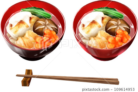 Zoni New Year Japanese food Mochi Zoni New Year Japanese food Mochi 109614953