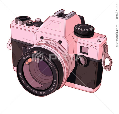 Hand-drawn illustration of a retro camera Hand-drawn illustration of a retro camera 109615088