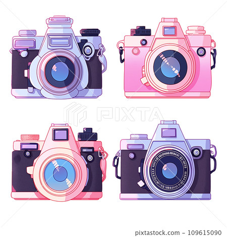 Hand-drawn illustration of a retro camera Hand-drawn illustration of a retro camera 109615090