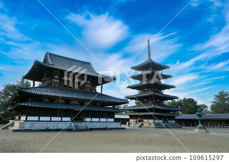 世界遺產、聖德宗總寺、法隆寺西院伽藍、本堂、五層寶塔 109615297