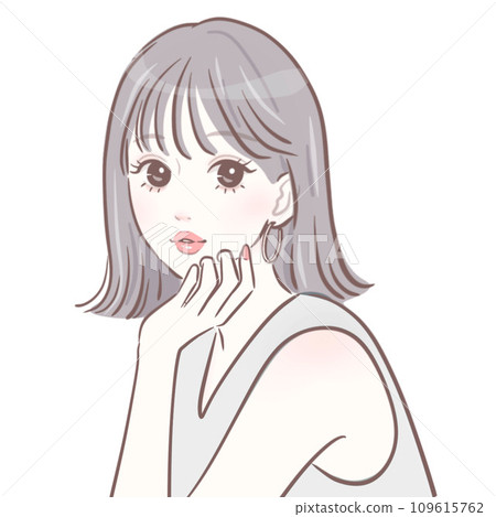 Illustration material of women and girls 109615762