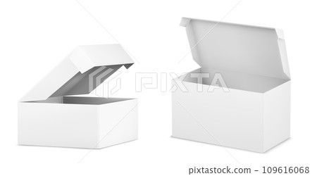 Cardboard white box mockups set Cardboard white box mockups set 109616068