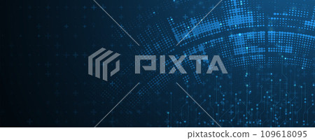 Abstract data background. Futuristic technology style. Elegant digital  background for business cyber presentations. 109618095