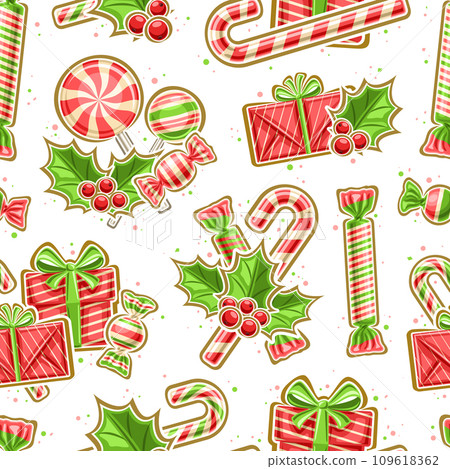 Vector Kids Christmas seamless pattern 109618362