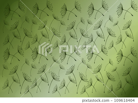 Pattern of plants on a green gradient 109618404
