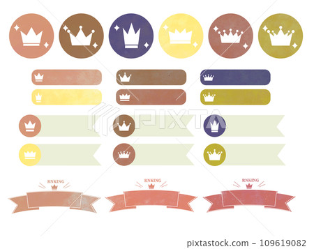 Illustration 6 that can be used as crown ranking icon 109619082