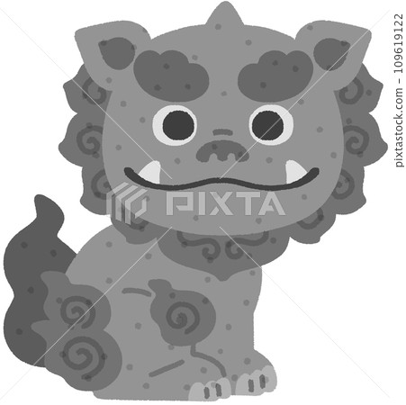 Statue of guardian dog (unshaped) 109619122